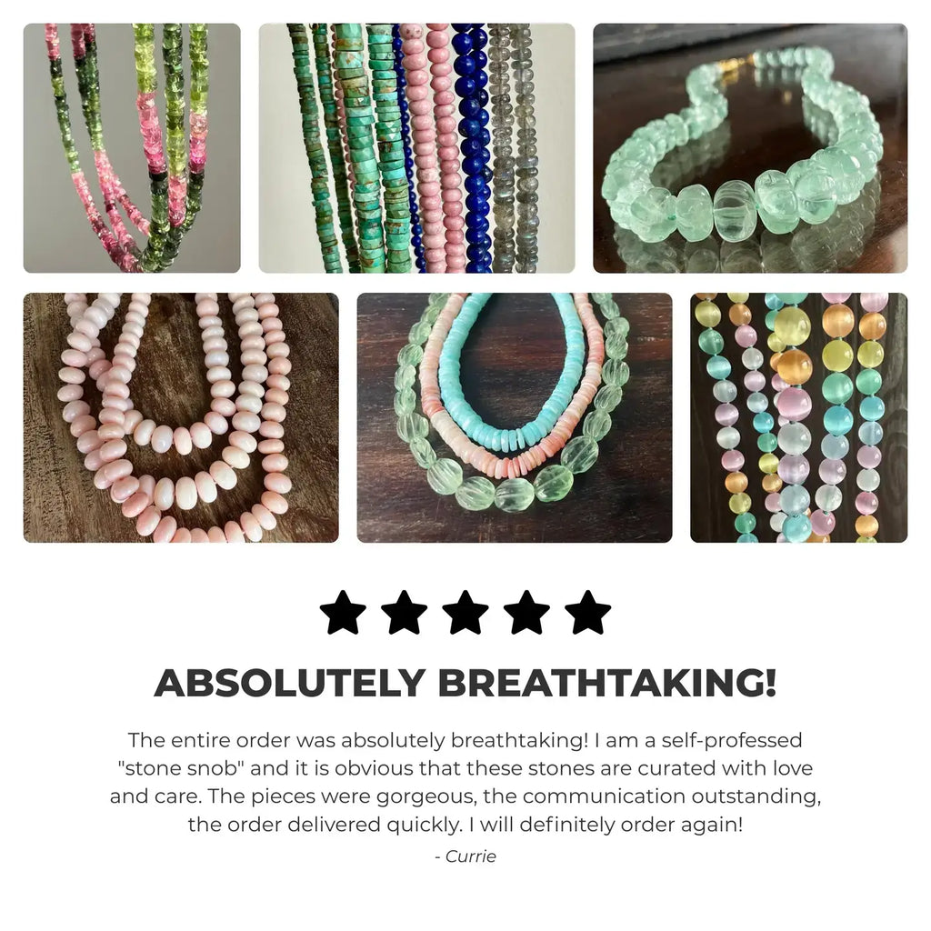 Anokhi Green Handmade Gemstone Necklace - Bright Multicolour Opal