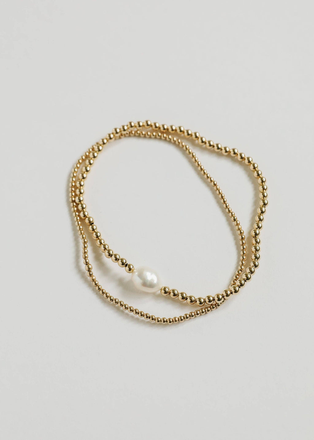 CanyonLeaf - 14K Gold Filled || Beaded Stretch Anklet