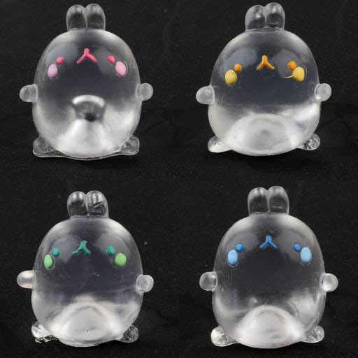 K-Wonderland - Molang Clear Mochi Squishy Figure Fidget Toy