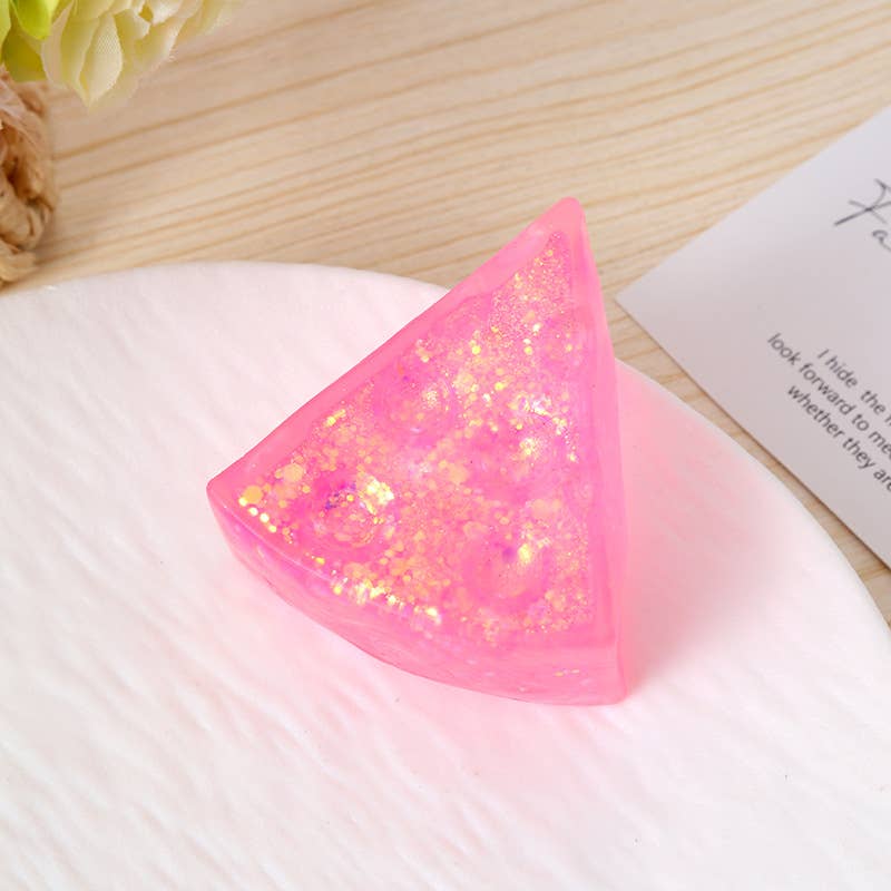 Glitter Cheese Slice Squishy