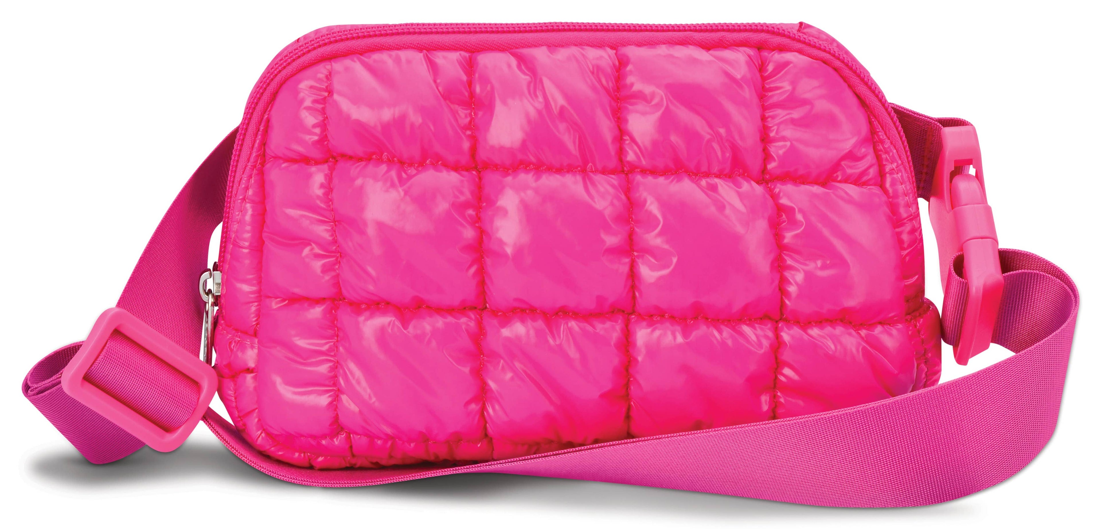 Iscream - Hot Pink Shiny Puffer Belt Bag
