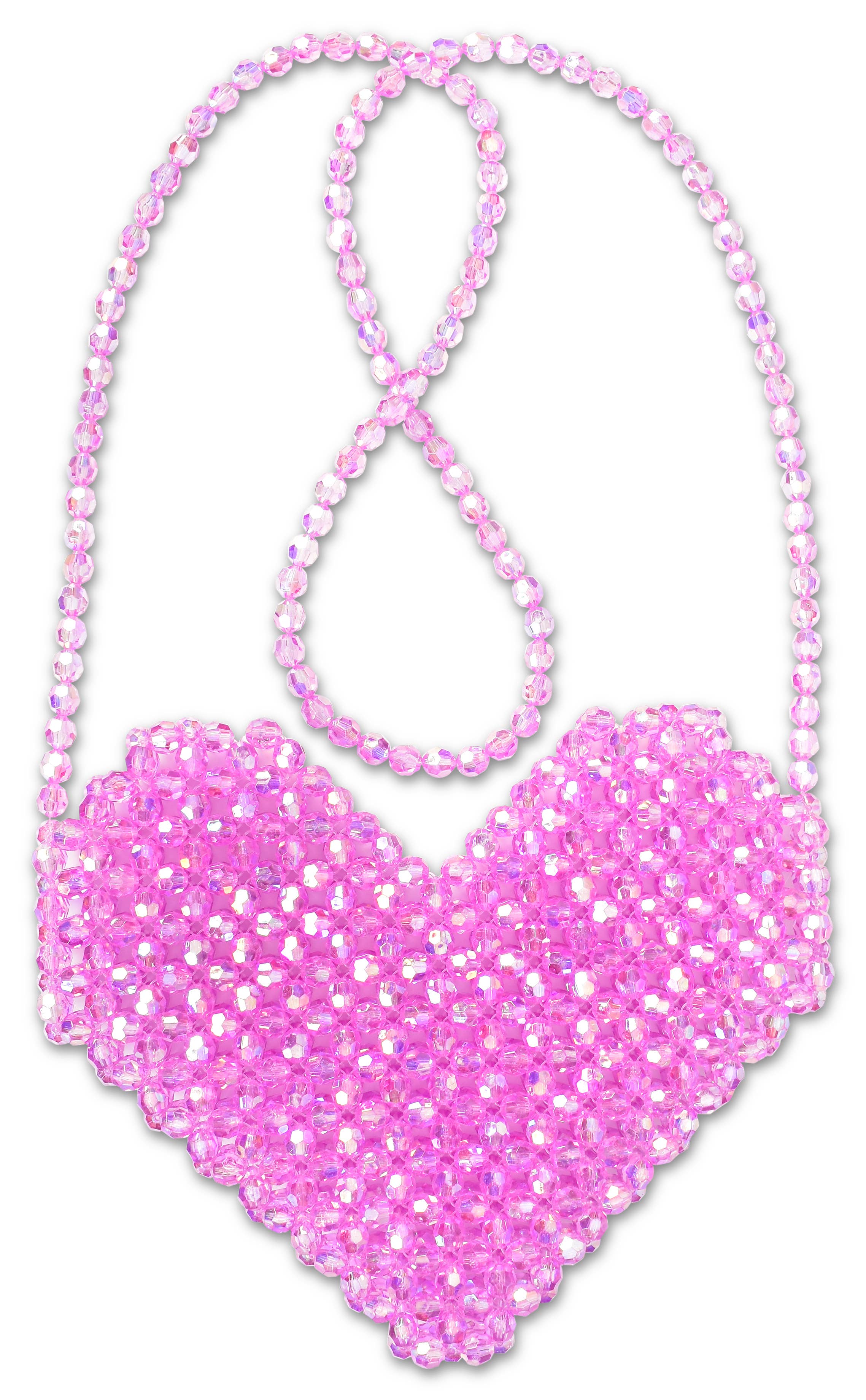 Iscream - Shimmering Beaded Heart Crossbody Bag