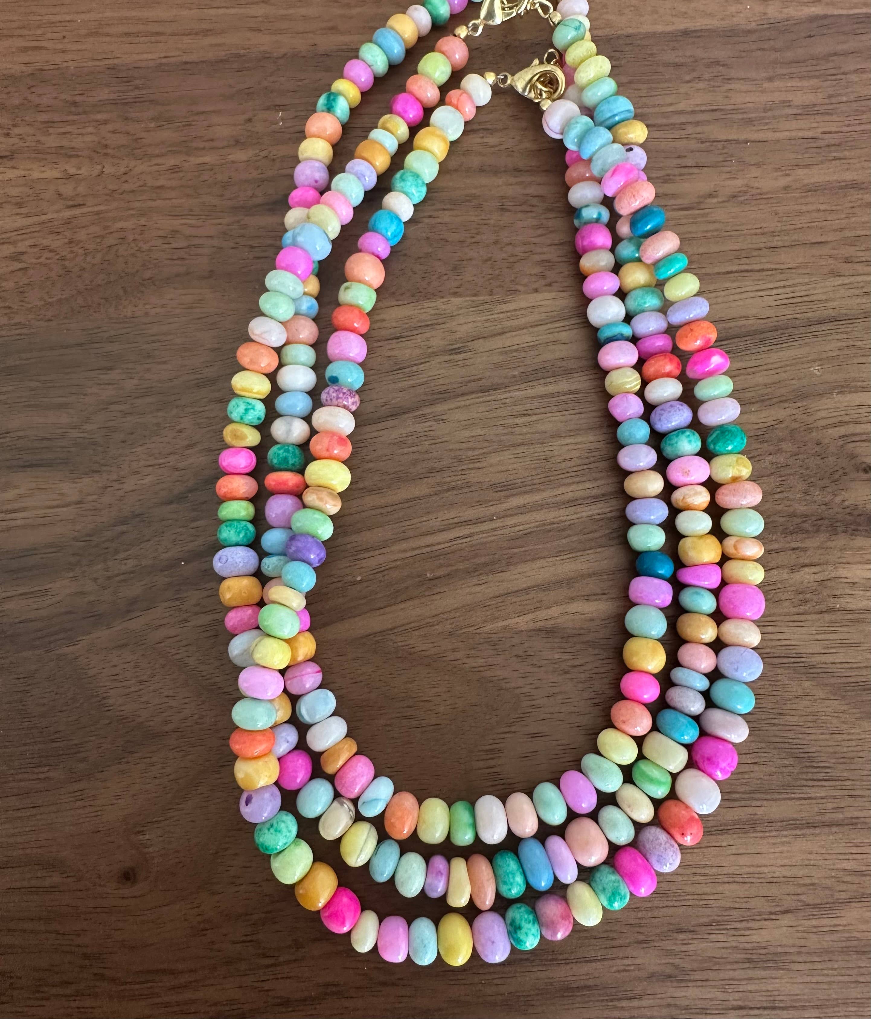 Anokhi Green Handmade Gemstone Necklace - Summer Candy Opal