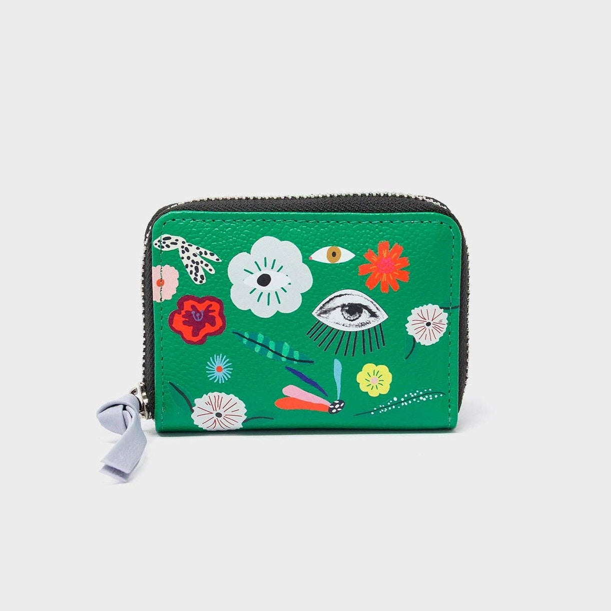 Min & Mon - Frodo Irish Green Leather Zip Around Wallet - Floralia Design