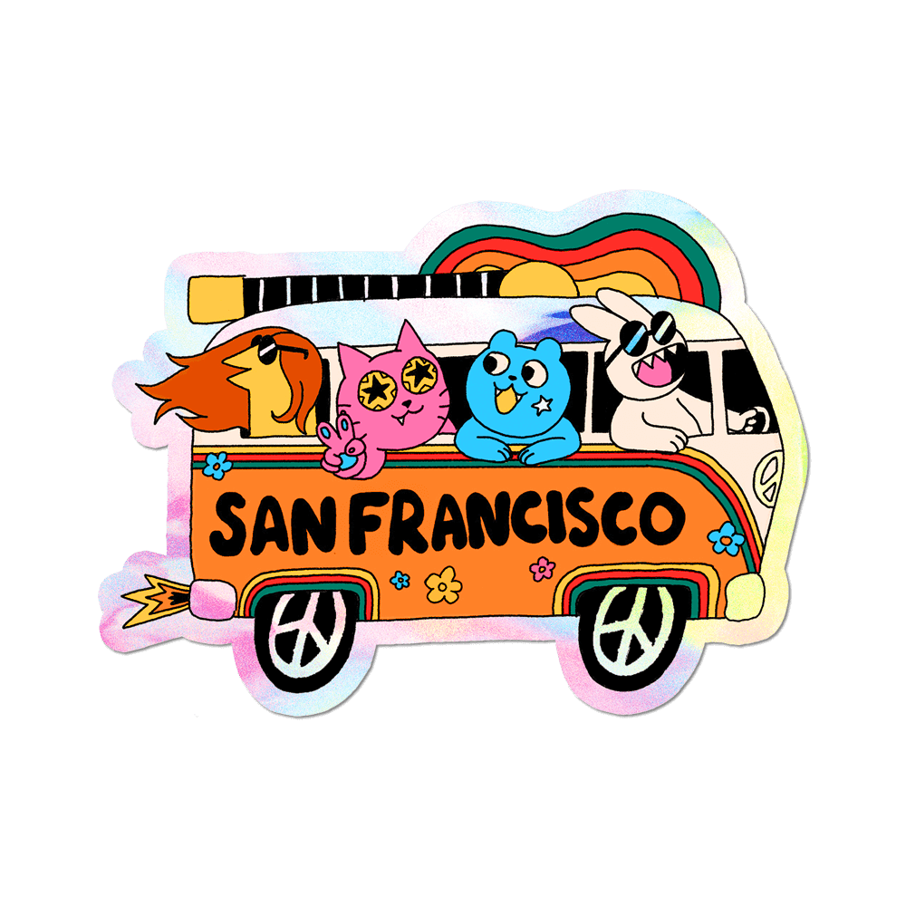 Holographic Die-Cut Sticker - We Love San Francisco