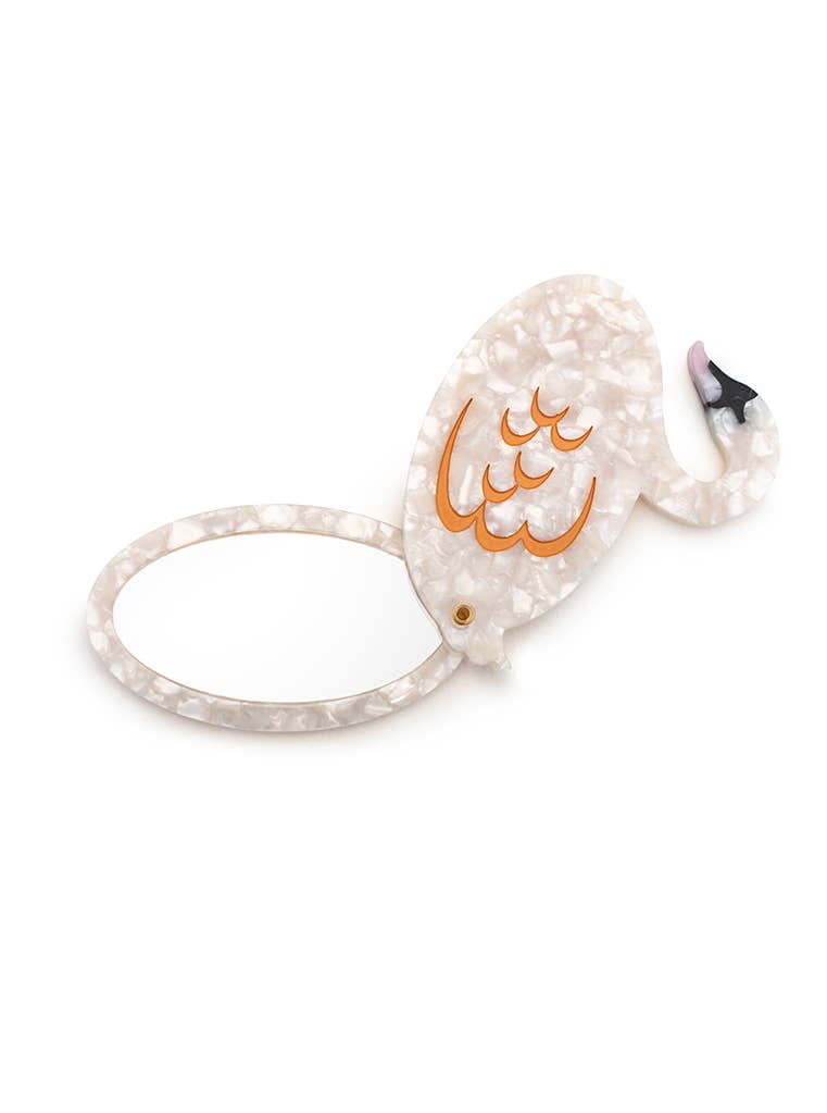 Living Royal Compact Mirror - Swan