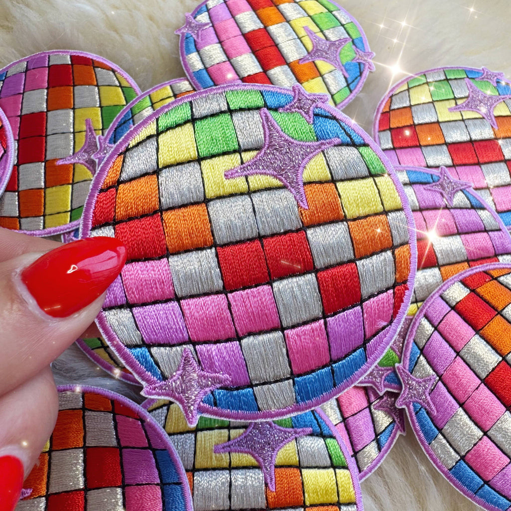 Wildflower + Co. Patch - Rainbow Disco Ball