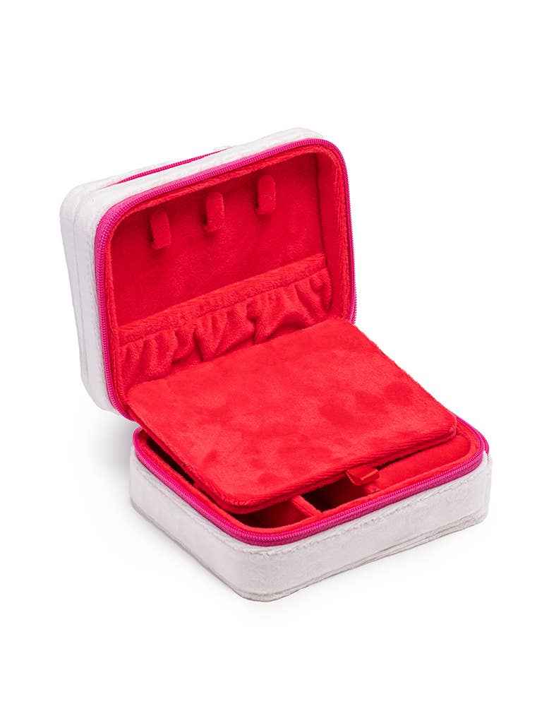 Living Royal Velvet Jewelry Zip Case - Queen of Hearts
