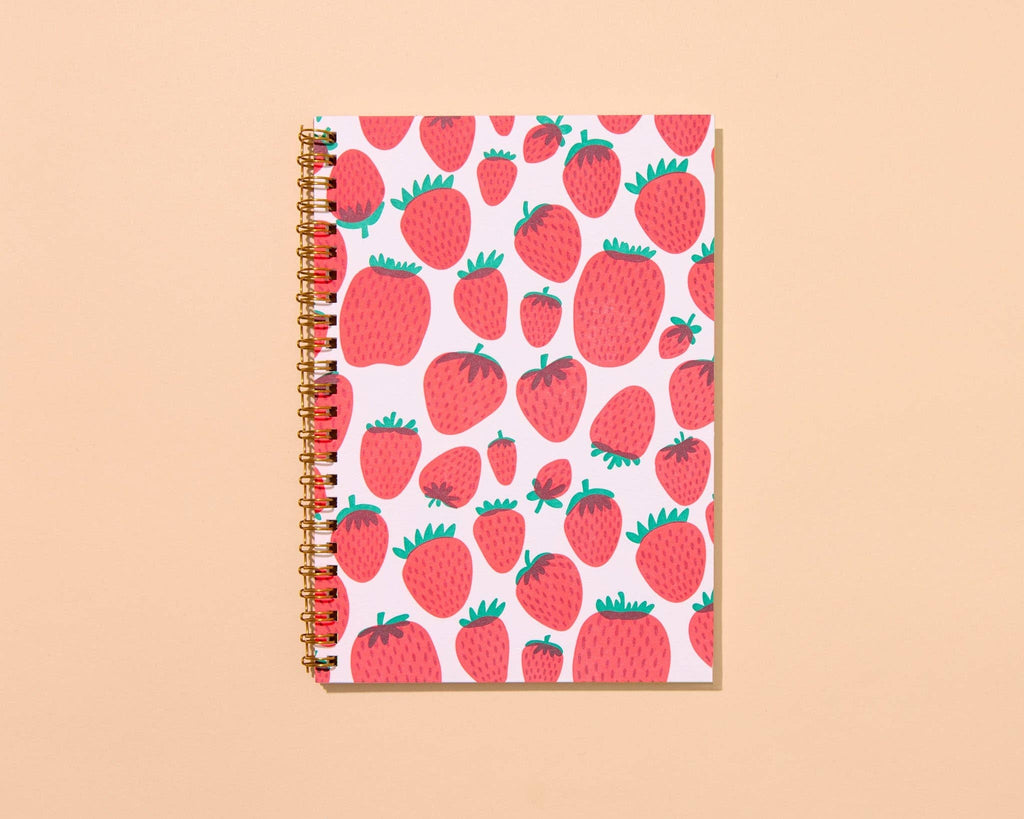 And Here We Are Spiral Notebook - Strawberry
