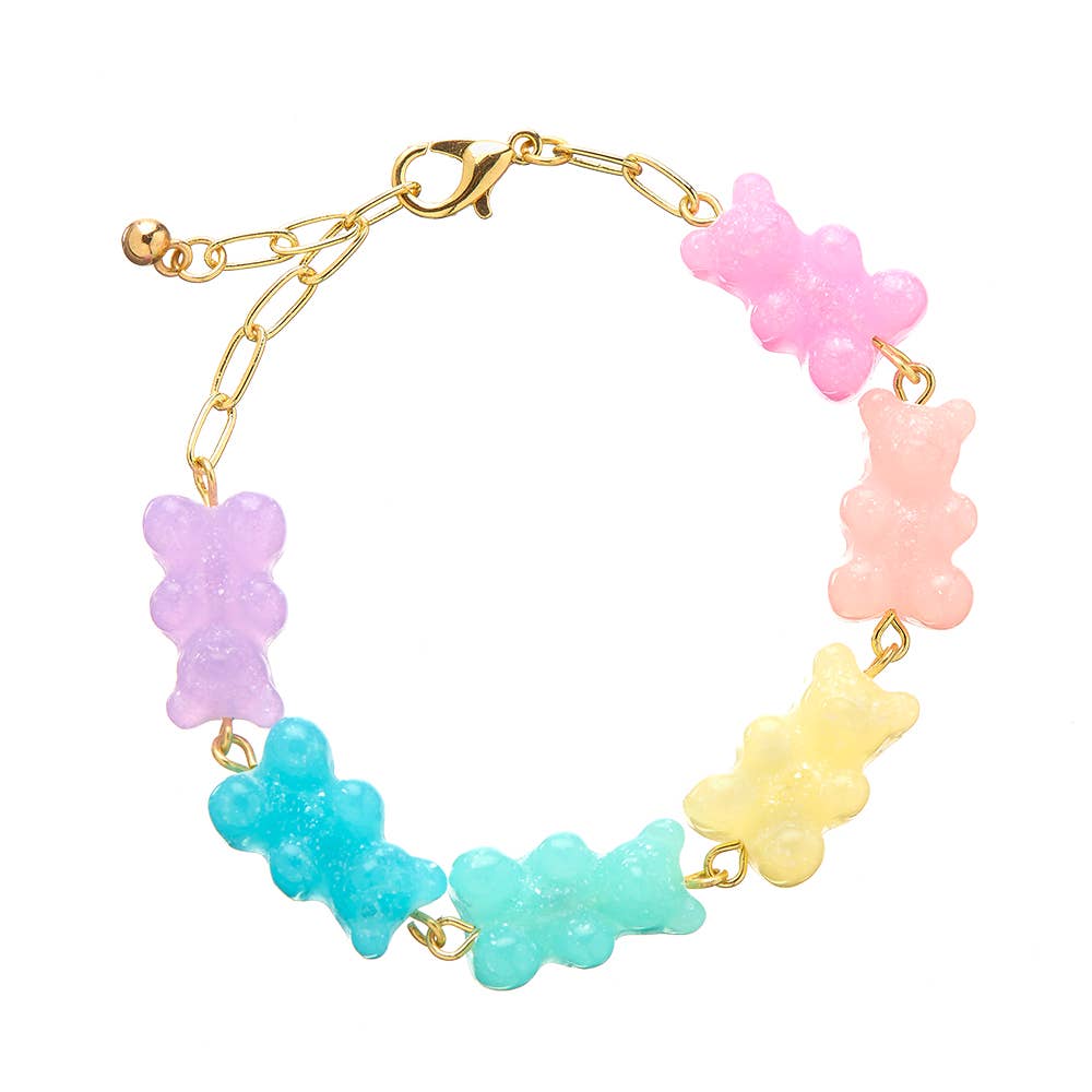 Top Trenz Inc - Lil Bear Thang Bracelet - Pastel Glitter Colors
