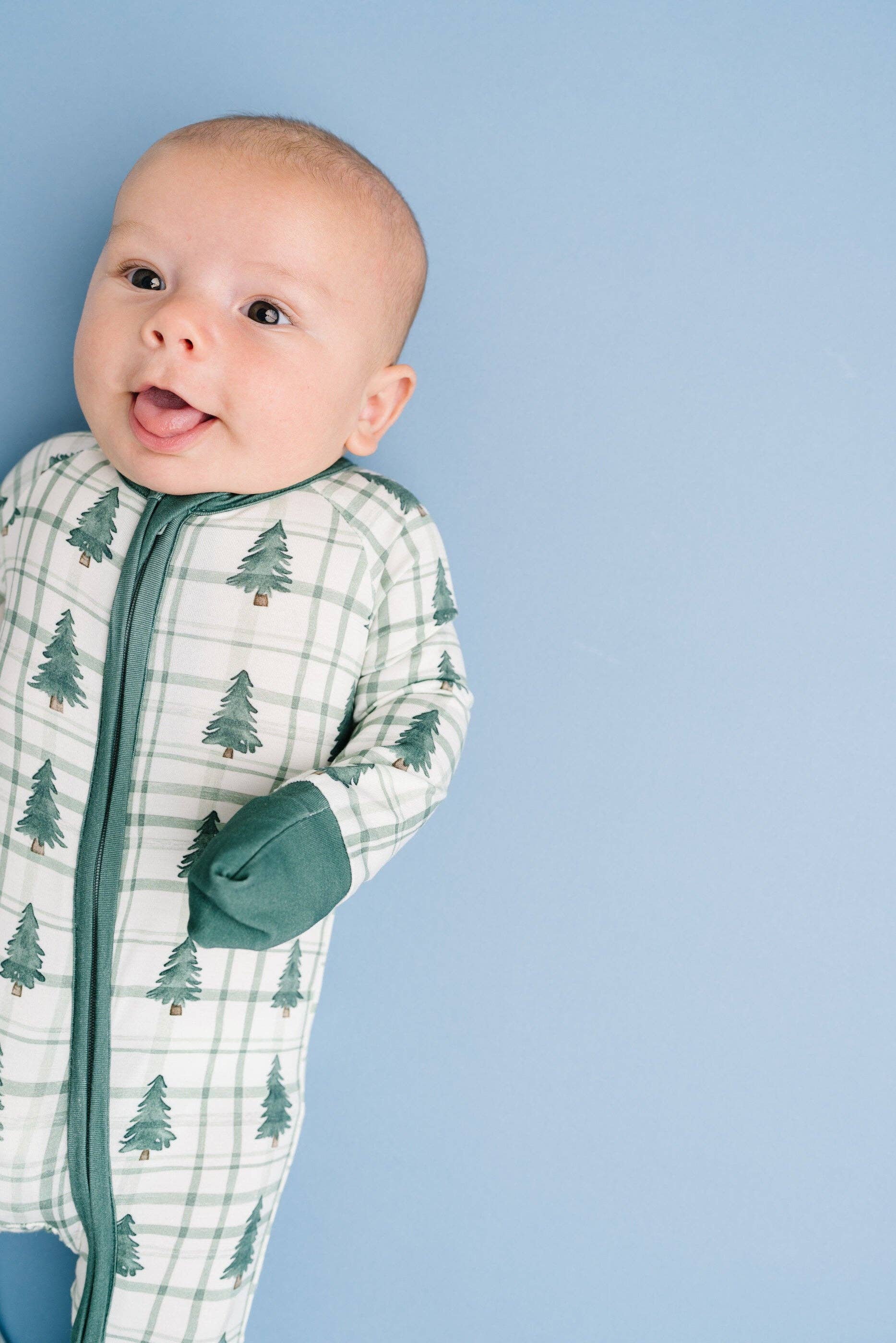 Little One Shop Bamboo Convertible Romper - Tree Farm (Final Sale)