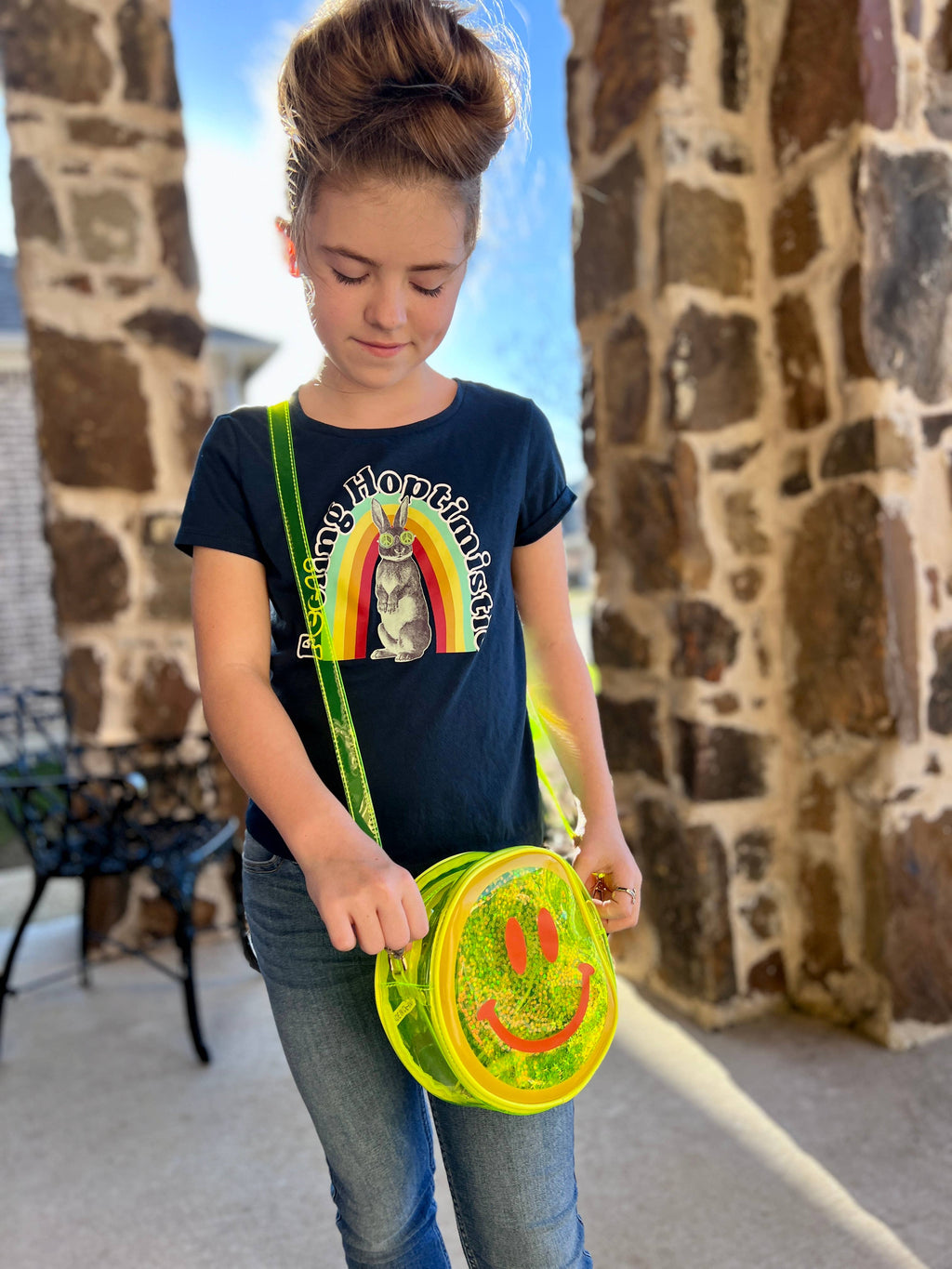 Bewaltz - Jelly Handbag - Yellow Smiley Face