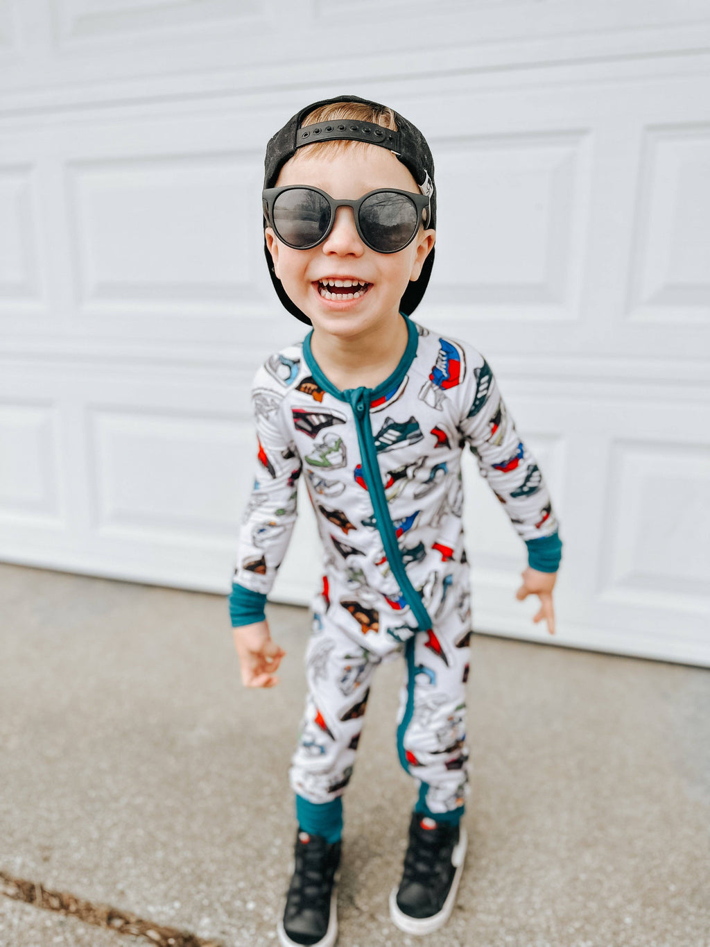 Monkeeroos Convertible Romper- Sneakerheads