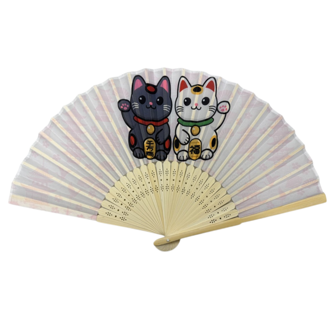 Urban Tokyo Maneki Neko Paper Folding Fan
