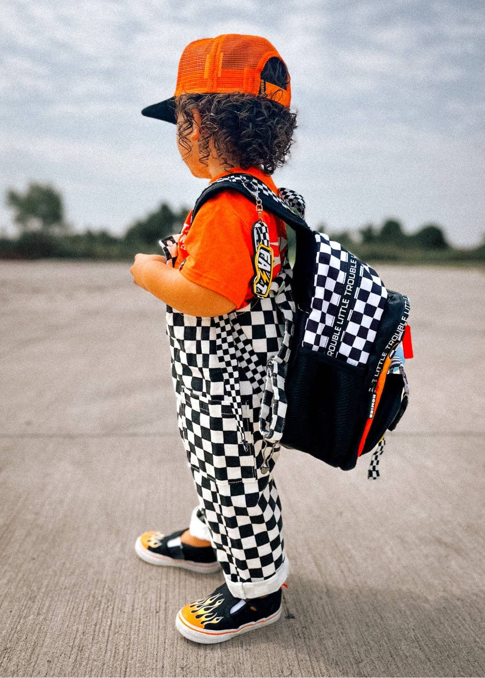 Little Trouble - Classic Checker Overalls