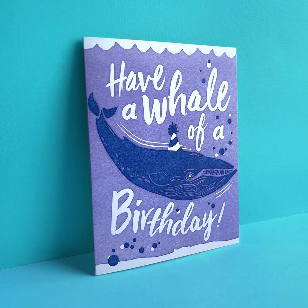 Pier Six Press Letterpress Greeting Card - Whale of a Birthday