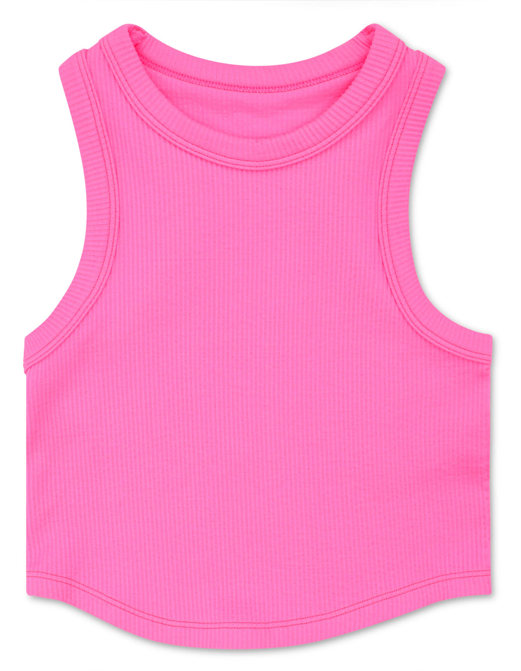 Iscream - Cropped Racer Back Top - Bright Pink