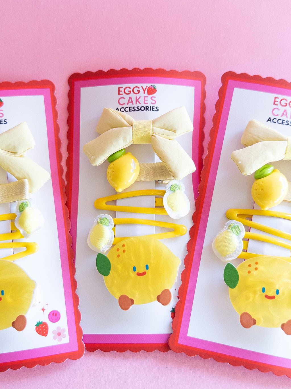 Eggy Cakes - Lemon Puffy Bow Set