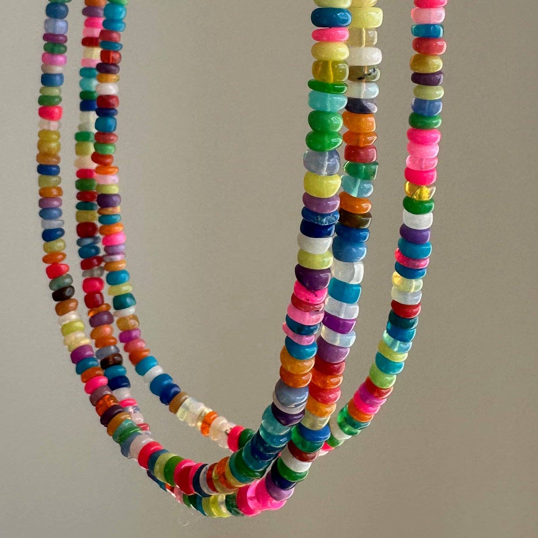 Anokhi Green Handmade Gemstone Necklace - Multicolour Opal