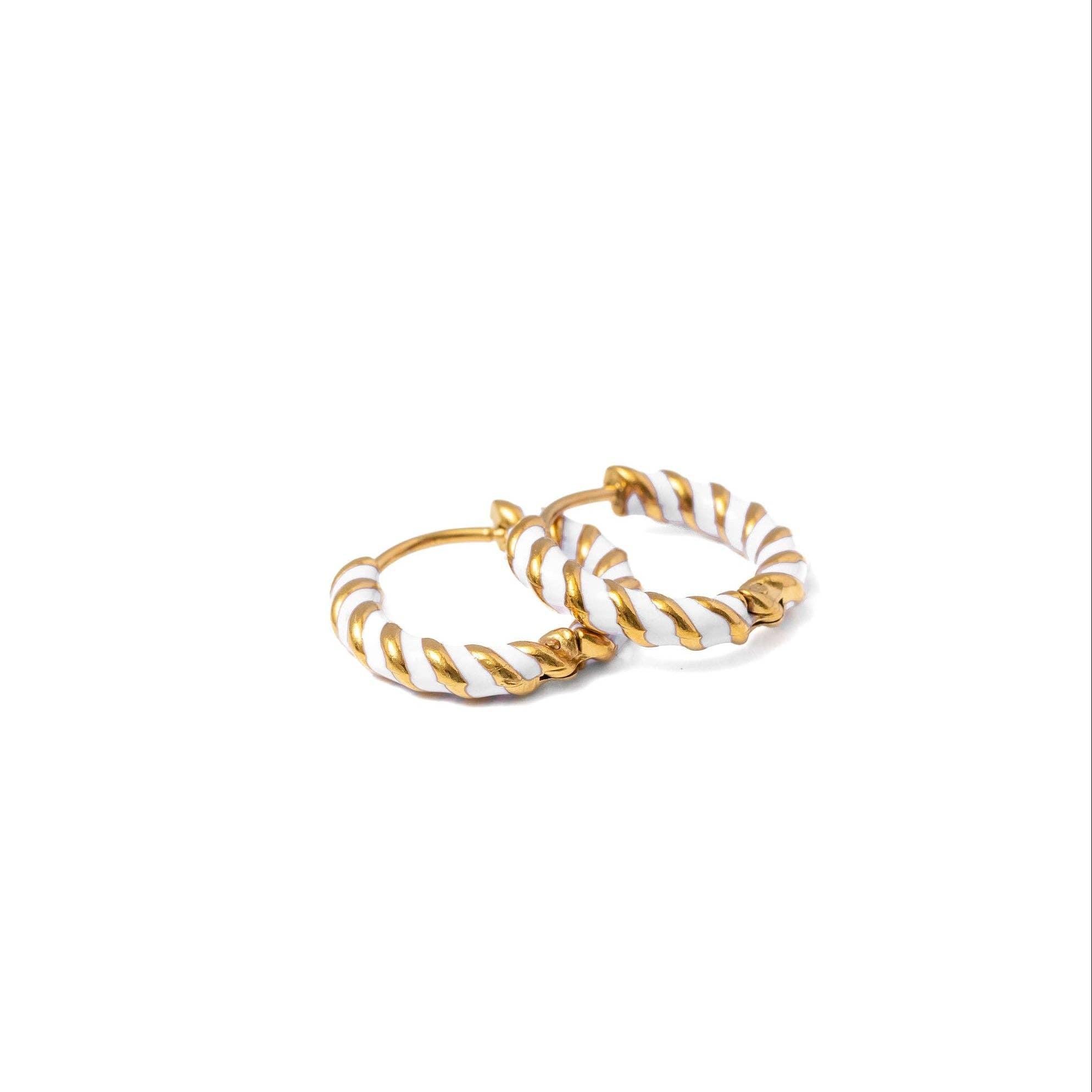 Pip Pop Post - Braided Hoop Earrings - Gold