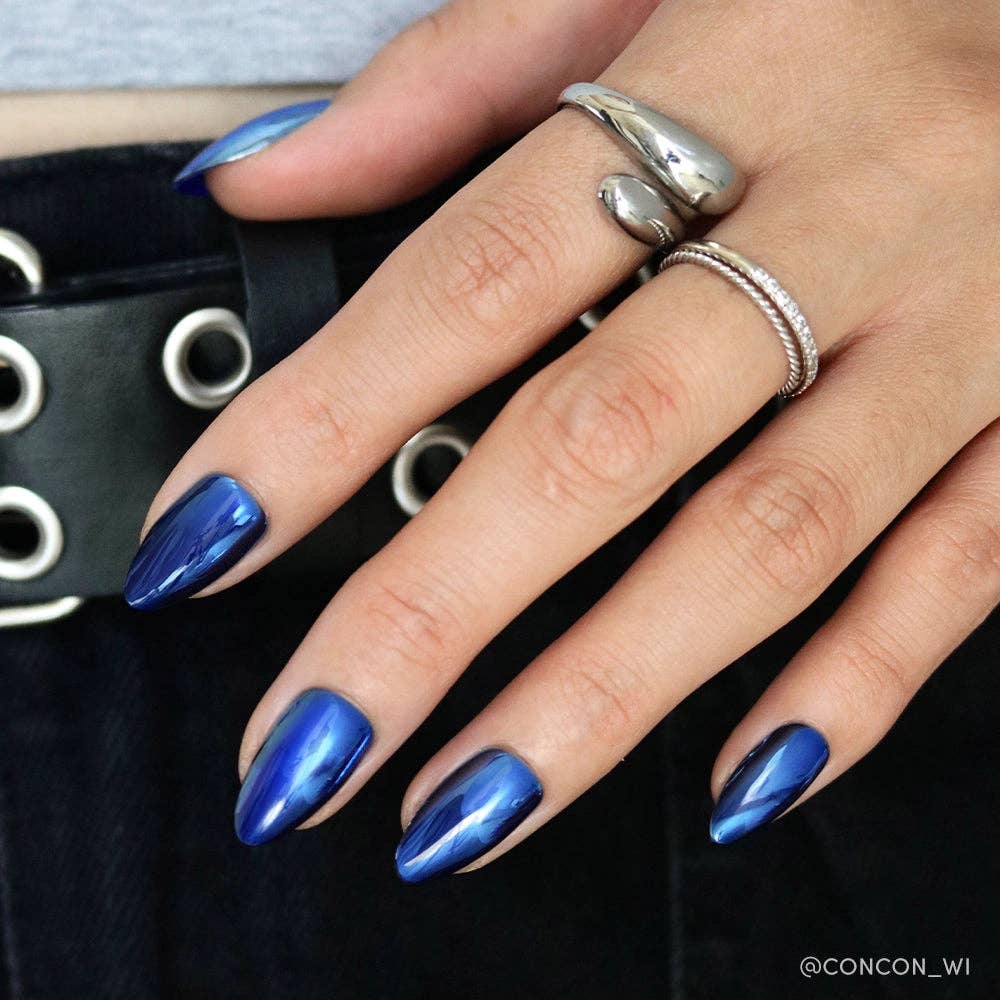 Glamnetic Press On Nails - Blue Steel