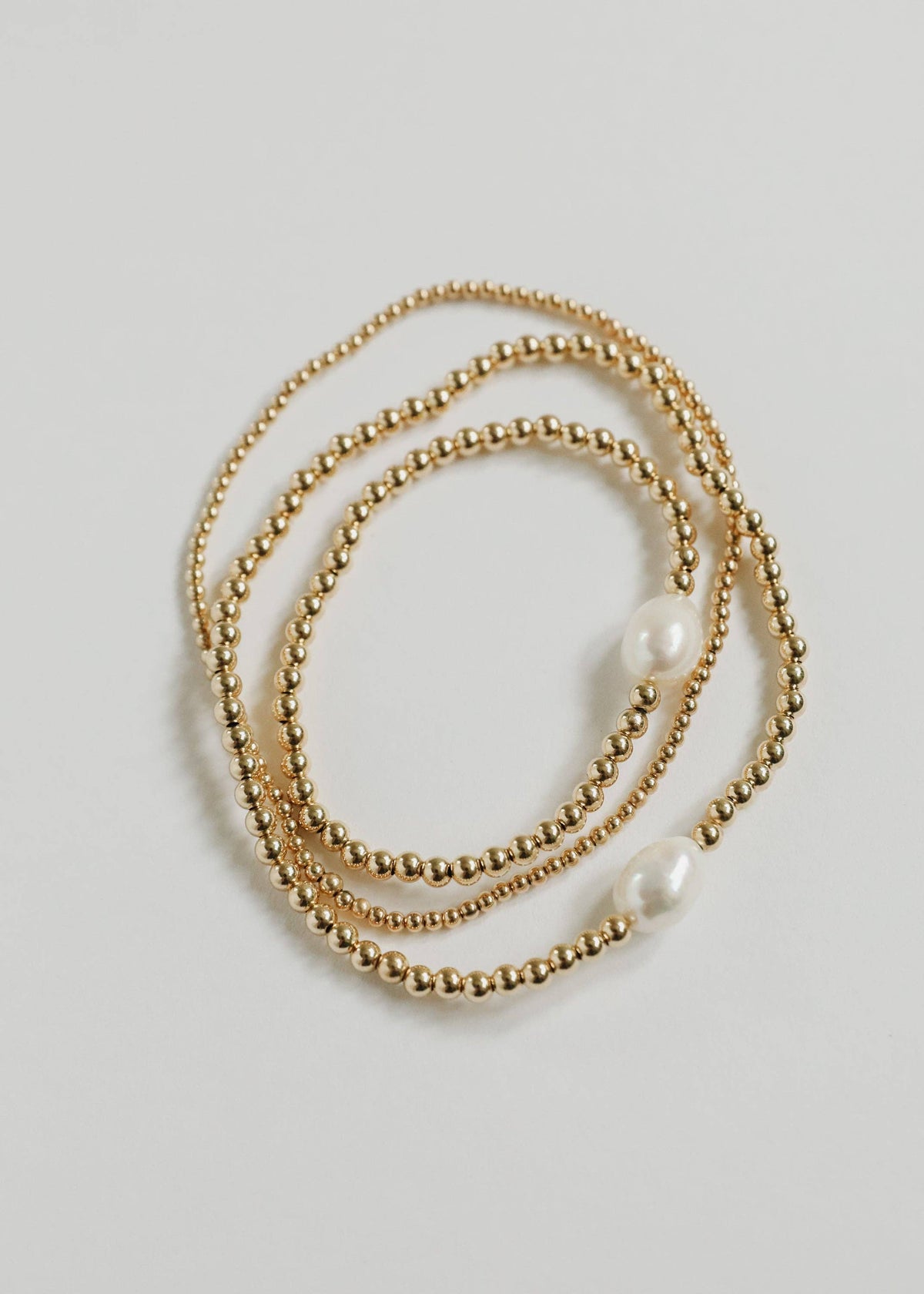 CanyonLeaf - 14K Gold Filled || Beaded Stretch Anklet