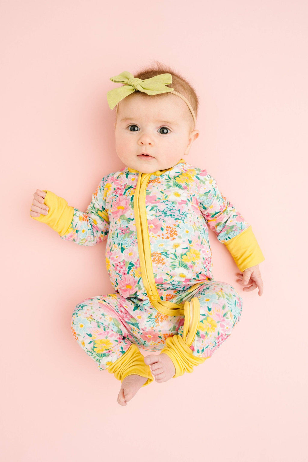 Little One Shop Bamboo Convertible Romper - Garden Glow