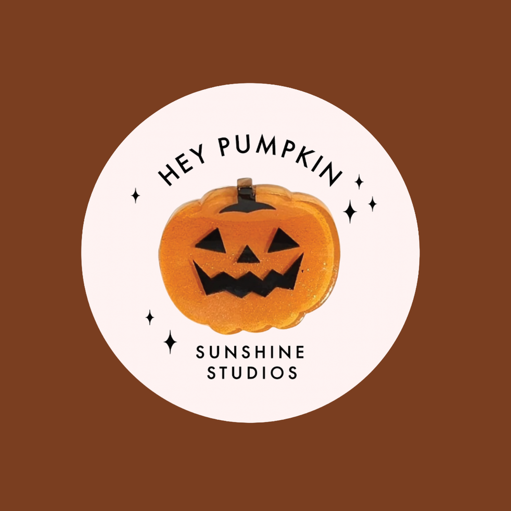 Sunshine Studios Mini Hair Clip - Hey Pumpkin!
