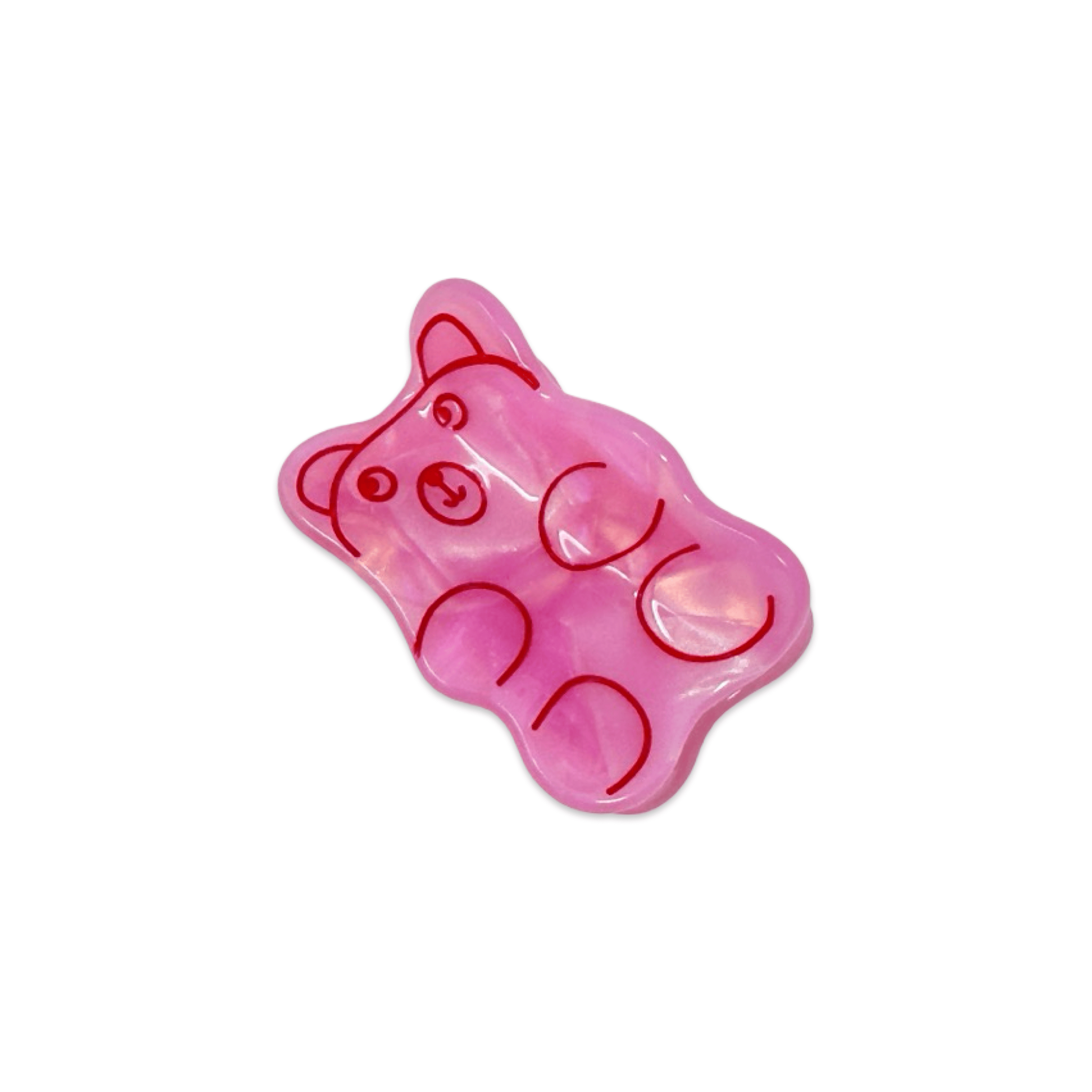 Jenny Lemons Hair Claw Clip - Pink Gummy Bear (Mini)
