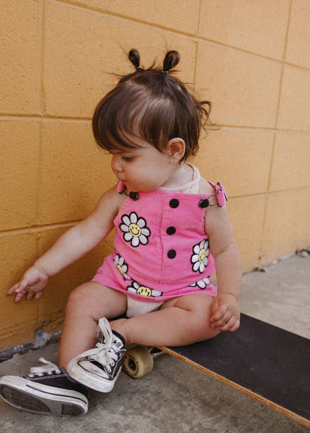 Little Trouble - Little Bloomer Pink Corduroy Dress
