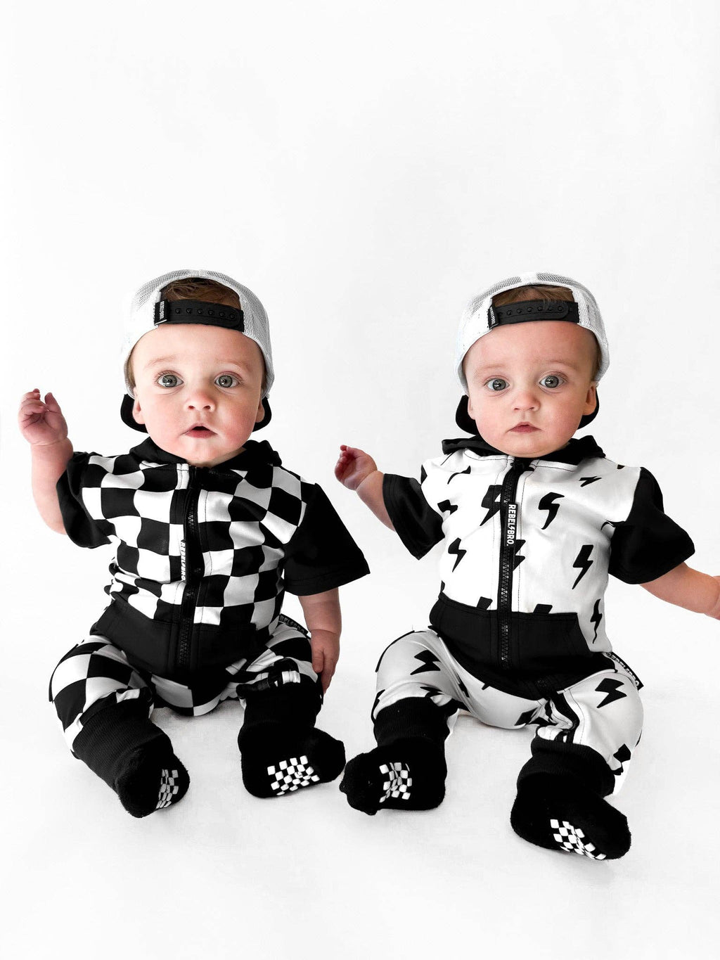 Rebel Bro Hooded Rebel Short Sleeve Romper - Venice