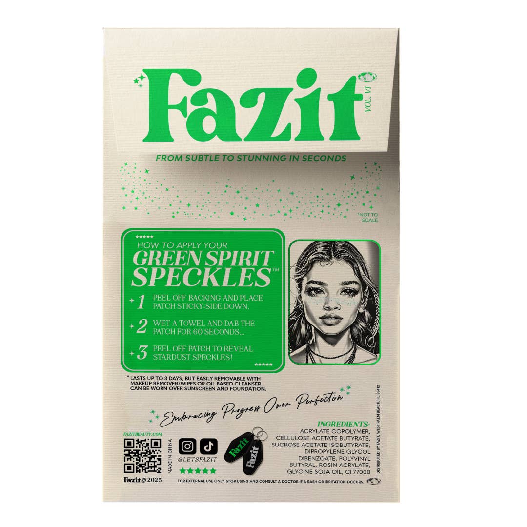 Fazit - Team Spirit Green Glitter Makeup Patches