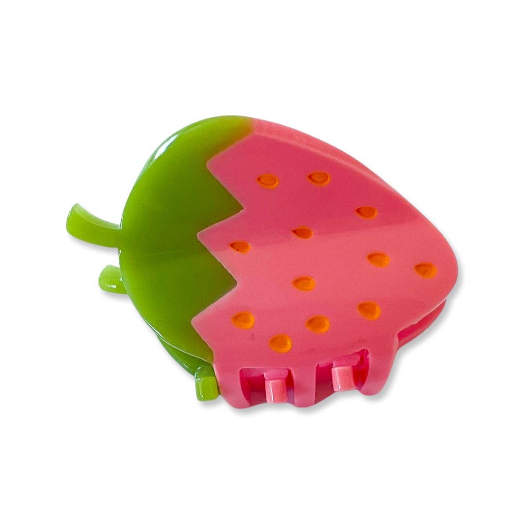 Jenny Lemons Hair Claw Clip - Mini Pink Strawberry