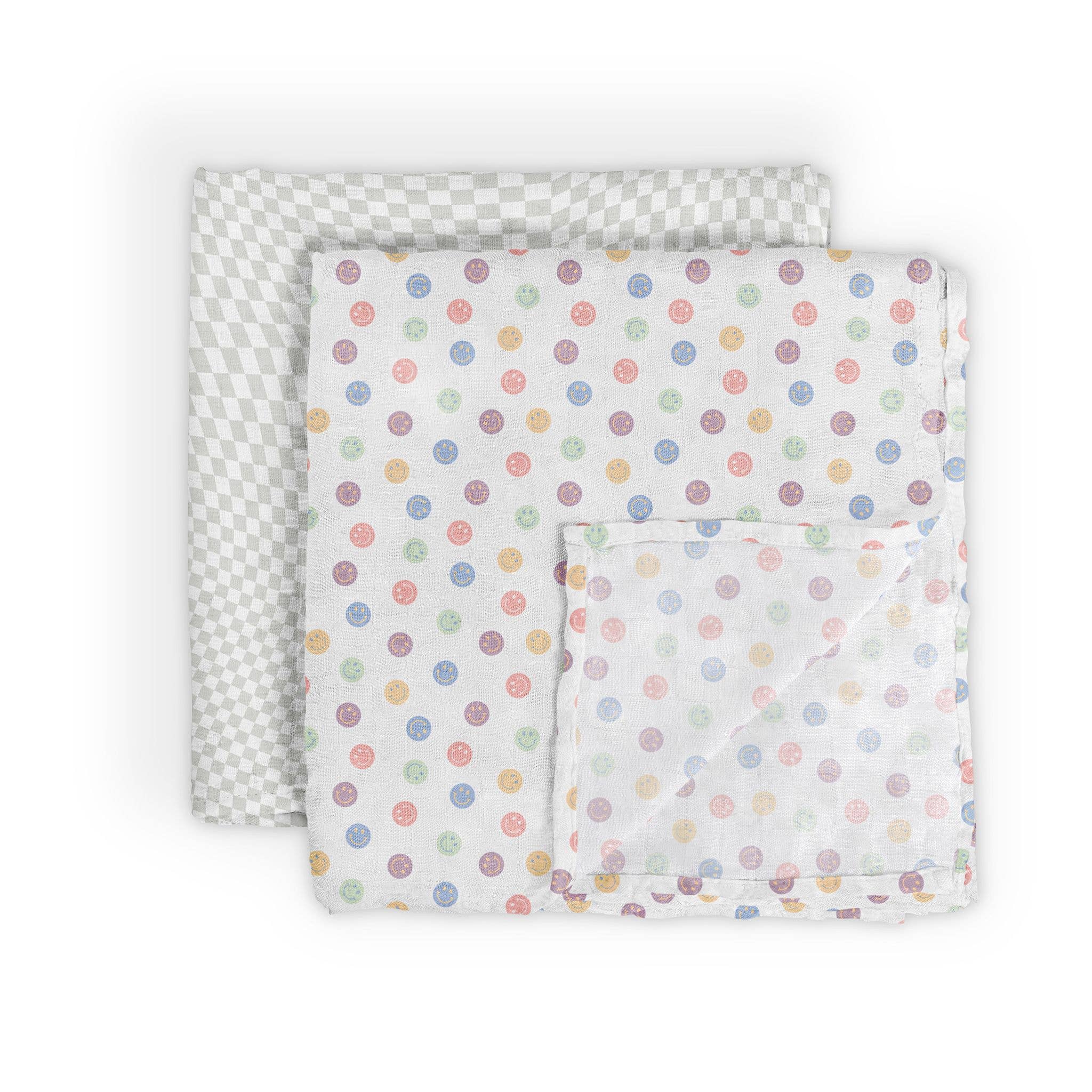 JuJuBe - Swaddle Blanket Set - Happy Baby Vibes