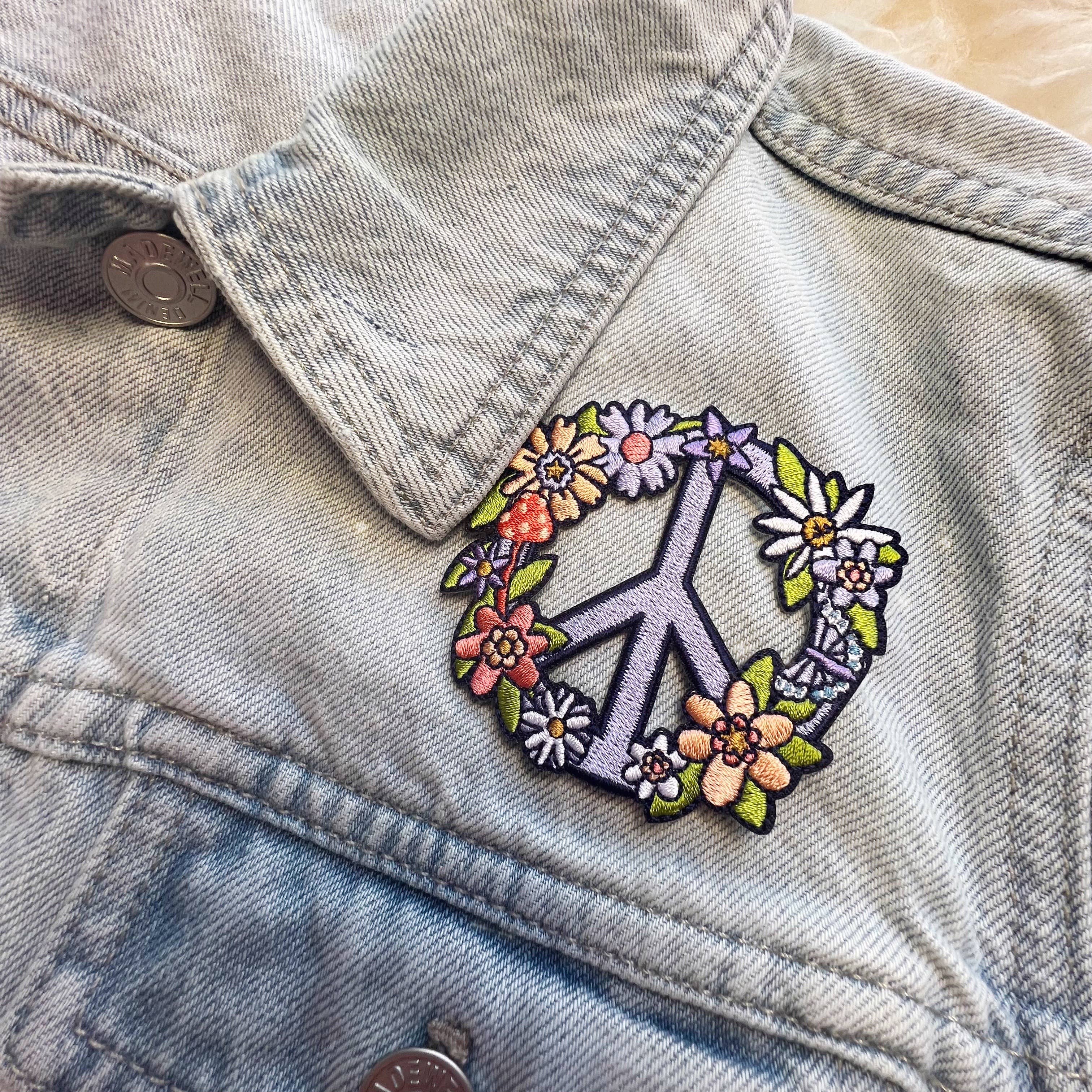 Wildflower + Co. Patch - Peace Sign Floral