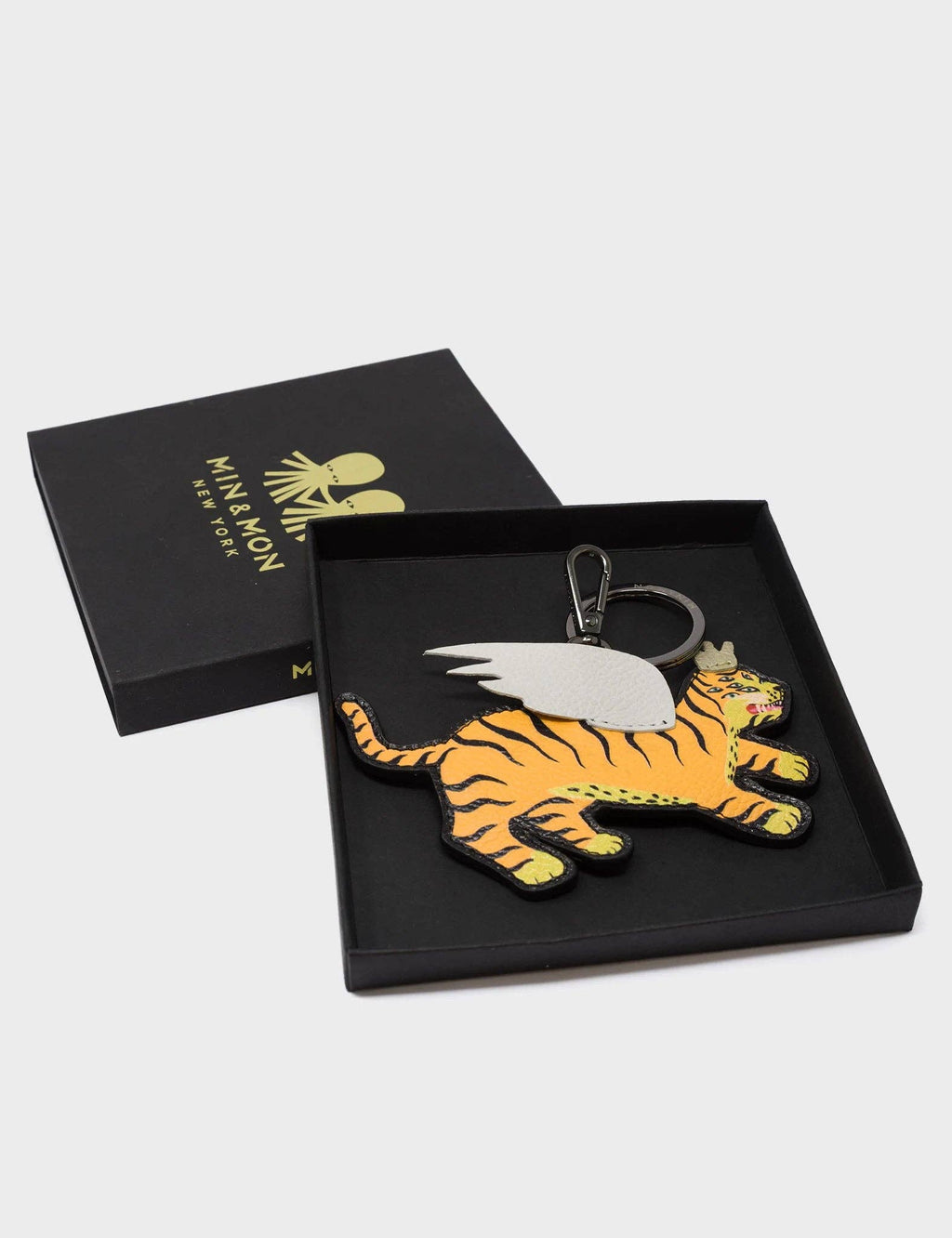 Min & Mon - Theo the Tiger - Yellow Leather Keychain