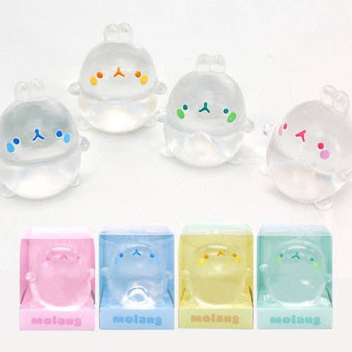 K-Wonderland - Molang Clear Mochi Squishy Figure Fidget Toy