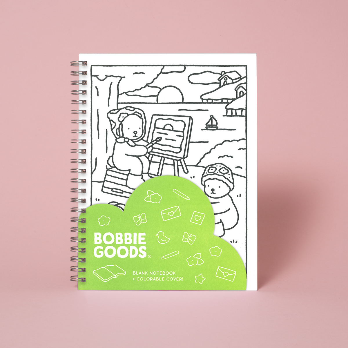 Egg Press Notebook - Coloring Scene Cover