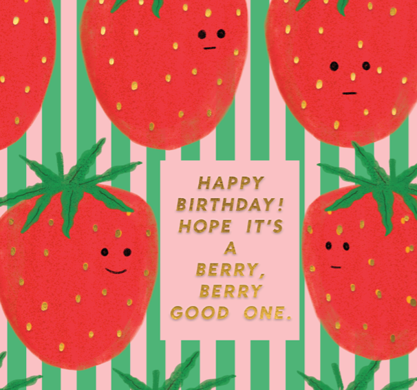 Carolyn Suzuki Birthday Card - Mega Ichigo Party