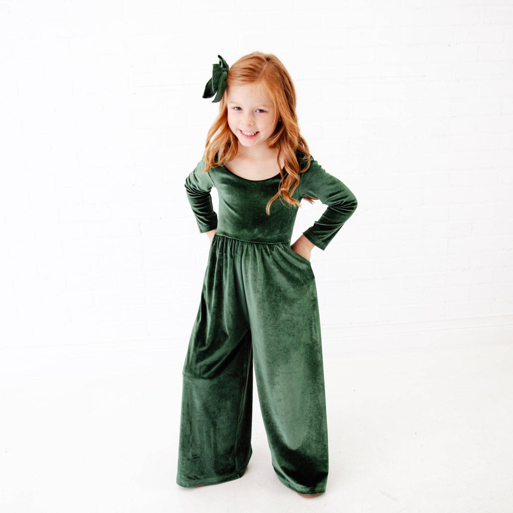 Dreamiere Leggy Romper - Juniper Velour (Green)