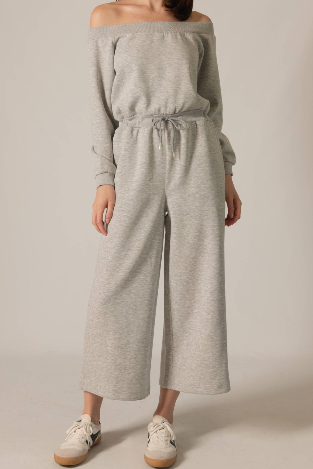 P. CILL Women's "Butter Modal" Ribbed Jumpsuit - Grey (Final Sale)