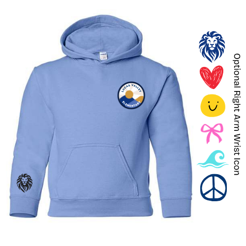 LVE Spirit Wear Solid Hoodie - Carolina Blue w/ LVE Logo