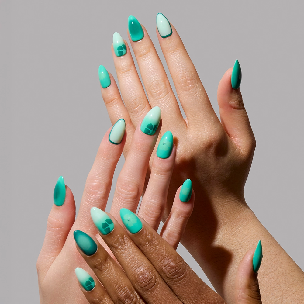 Glamnetic Press On Nails - Siren Green