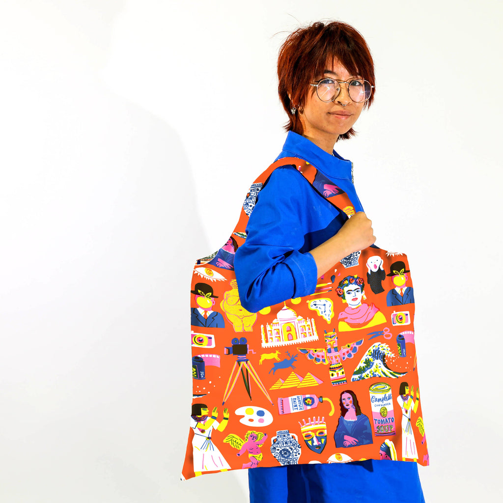 Yellow Owl Workshop Tote Bag - Art History Art Sack® by The Printed Peanut