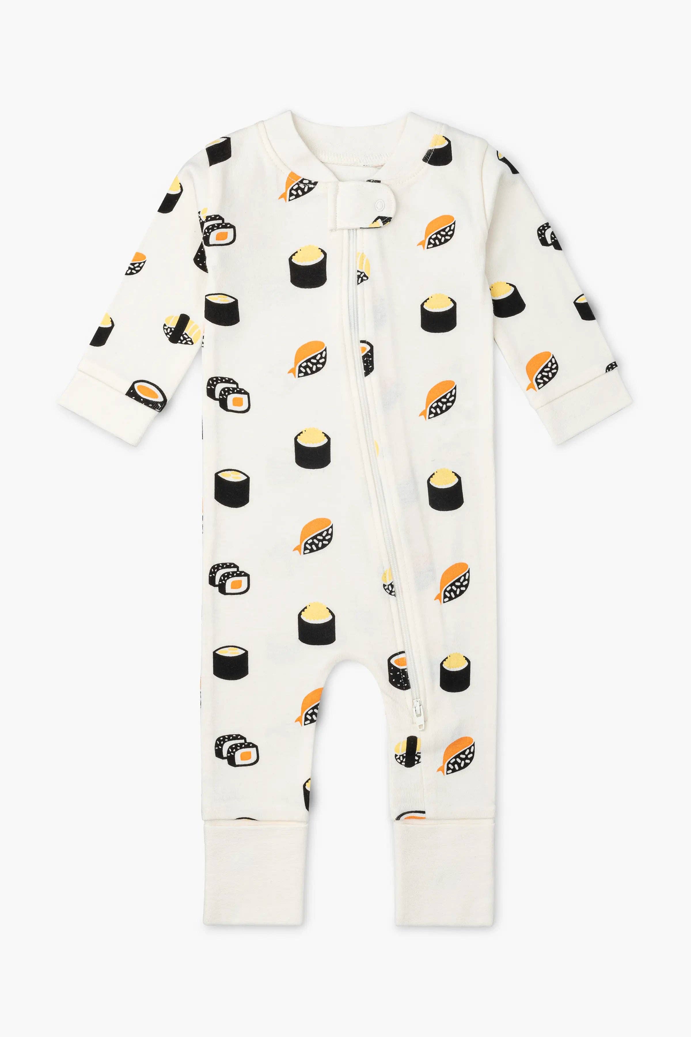 Monica + Andy Zip Romper - Sushi Rolls