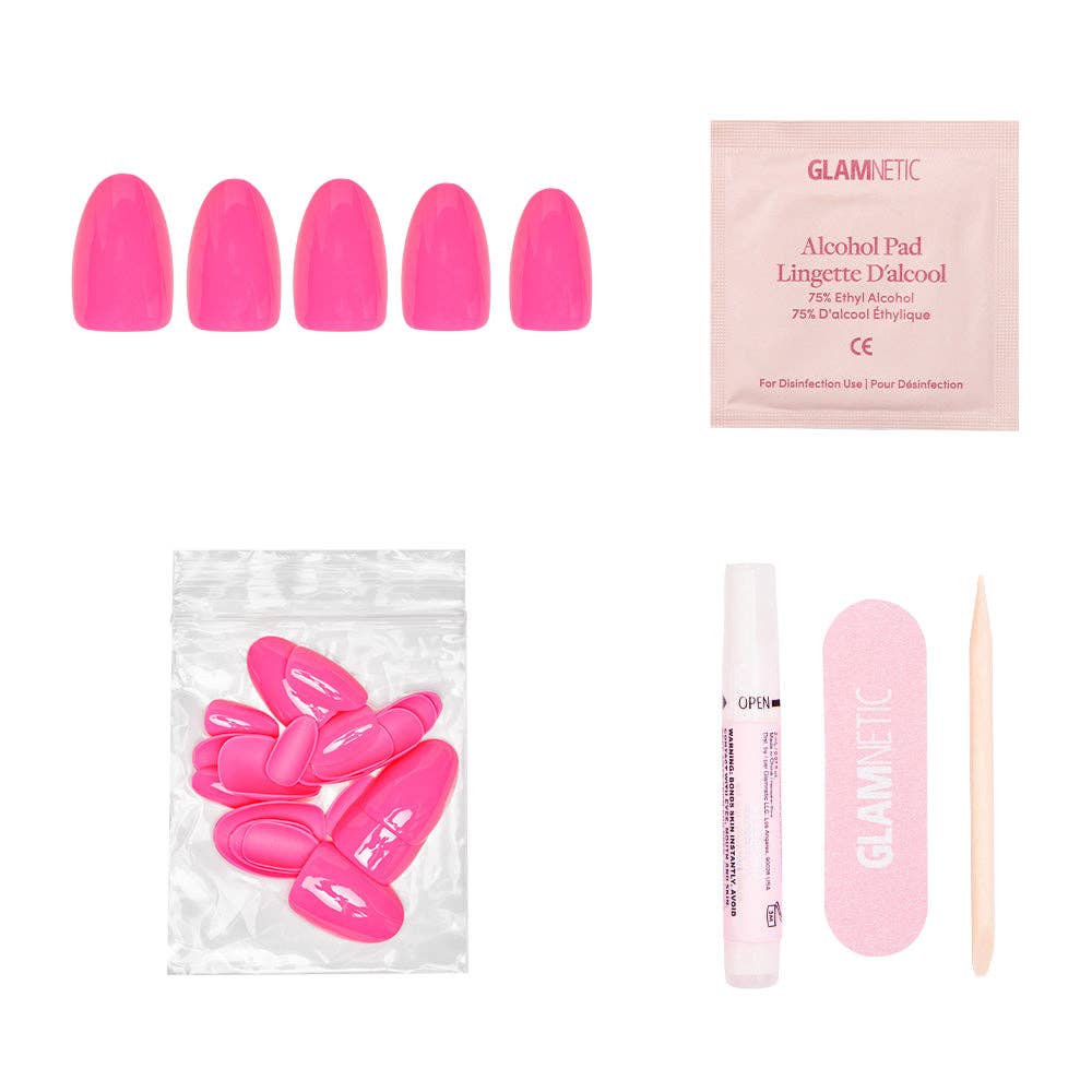 Glamnetic Press On Nails - Hot Pink