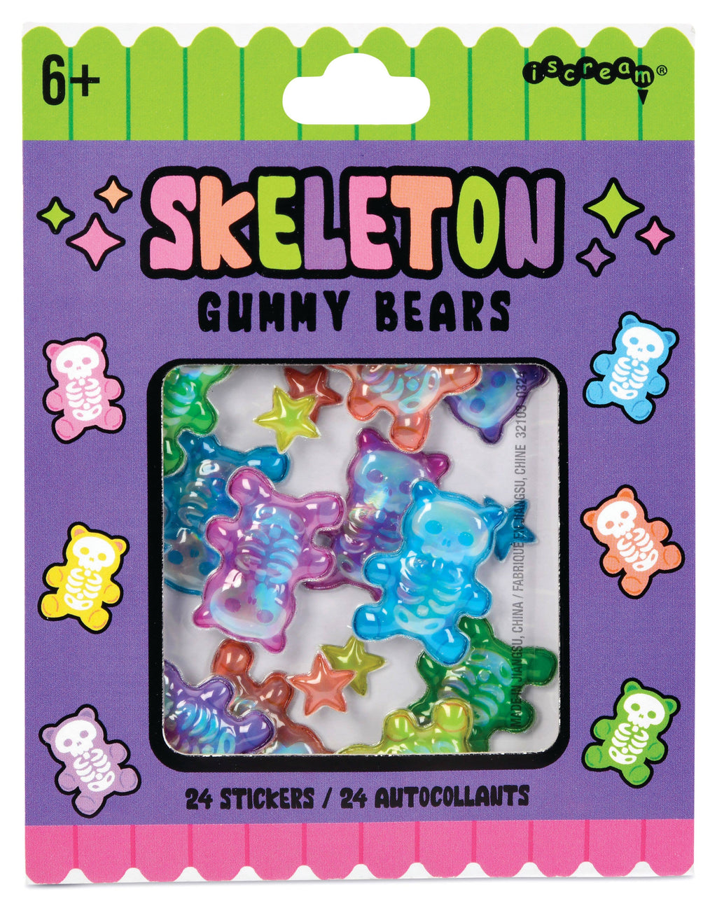 Iscream - Skeleton Gummy Bears Stickers - Halloween