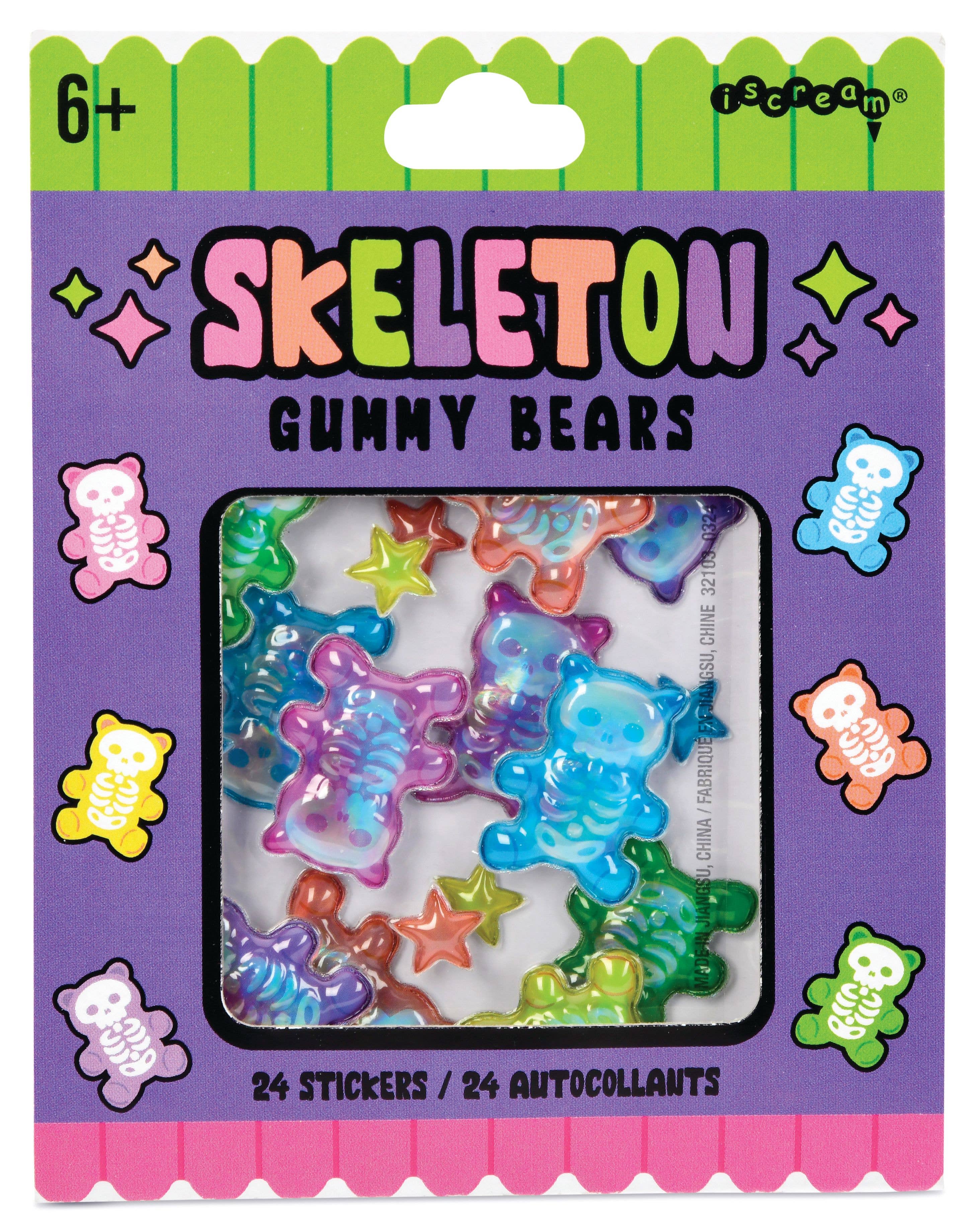 Iscream - Skeleton Gummy Bears Stickers - Halloween