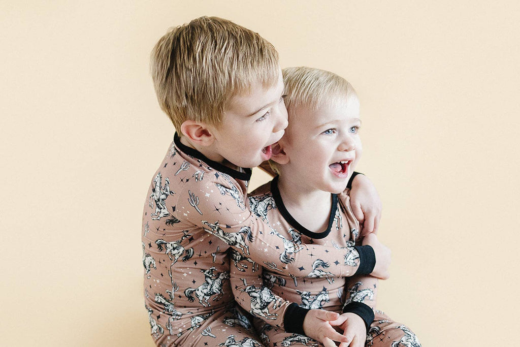 Lucky Panda Kids  Bamboo PJs - Desert Cowboy