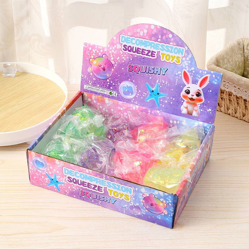 Glitter Cheese Slice Squishy